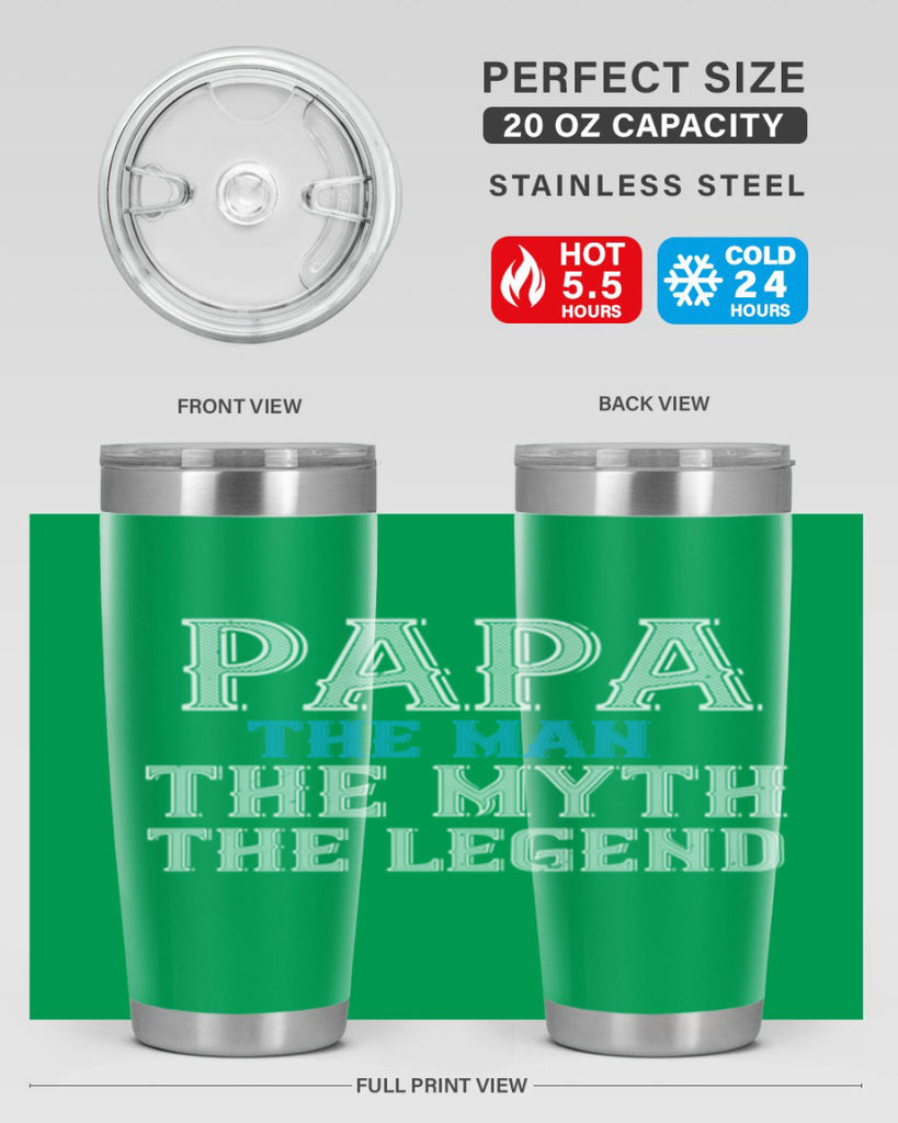 papa the man the myth the legend 15#- grandpa - papa- Tumbler