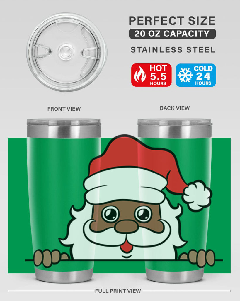 peekaboo black santa 19#- black men - boys- tumbler