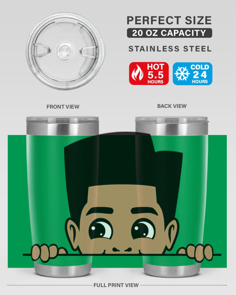 peekaboo boy 18#- black men - boys- tumbler