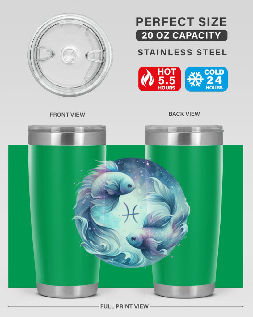 pisces 349#- zodiac- Tumbler