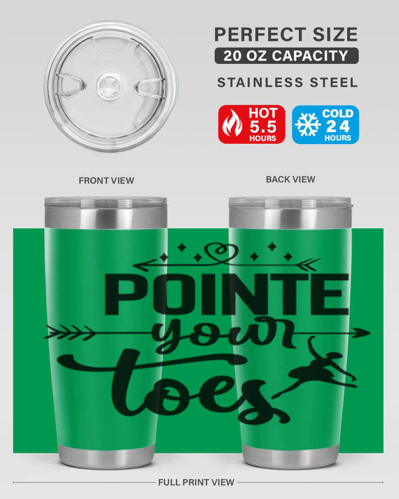 pointe your toes 72#- ballet- Tumbler