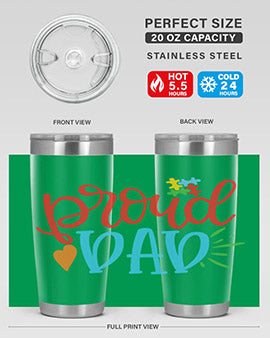 proud dad Style 36#- autism- Tumbler