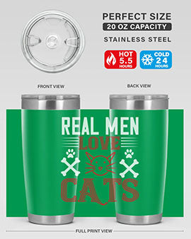 real man love cats Style 113#- cat- Tumbler