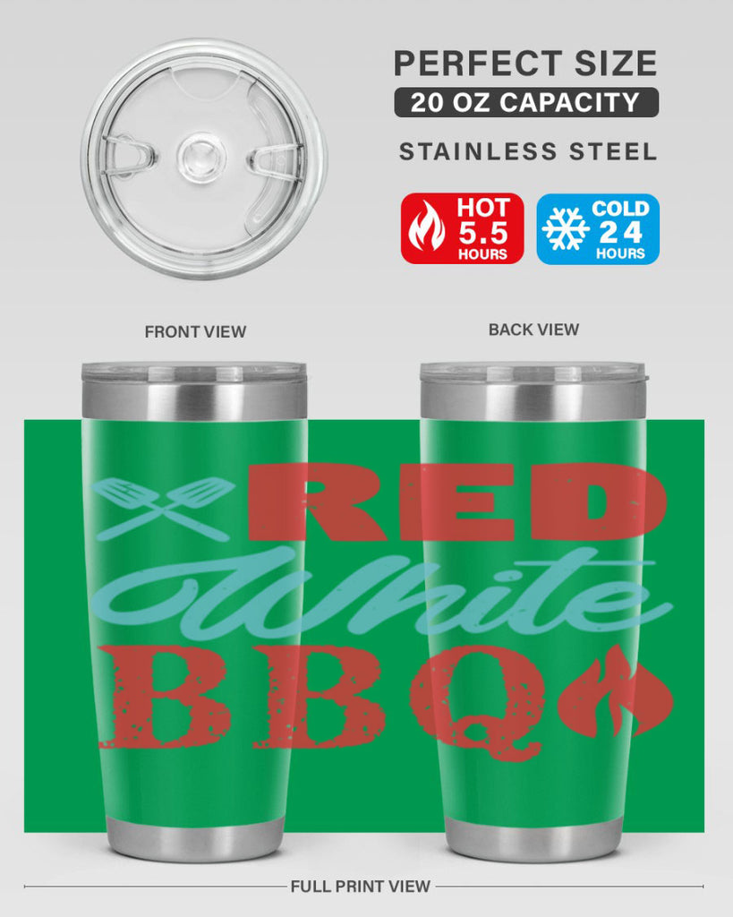 red white bbq 15#- bbq- Tumbler