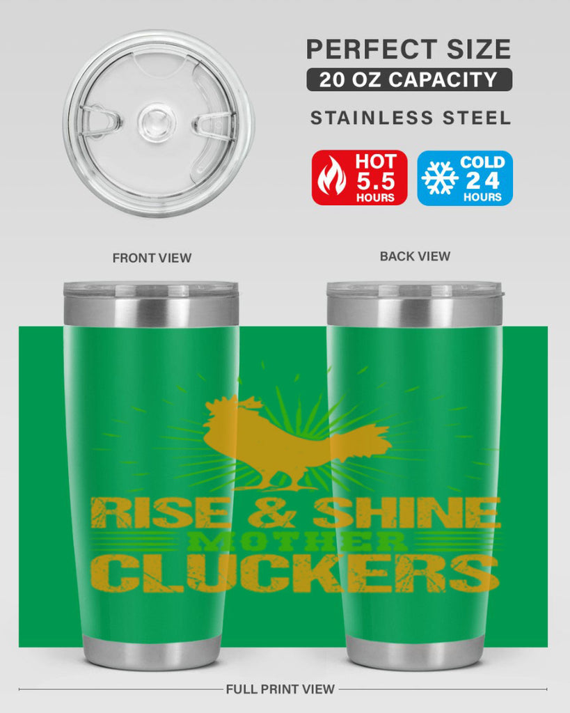 rise and shine mother cluckers 38#- farming and gardening- Tumbler