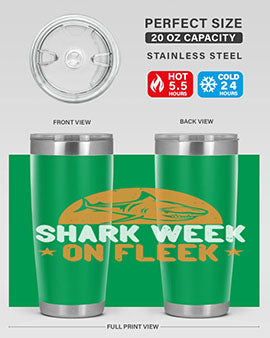 shark week on fleek Style 42#- shark  fish- Tumbler