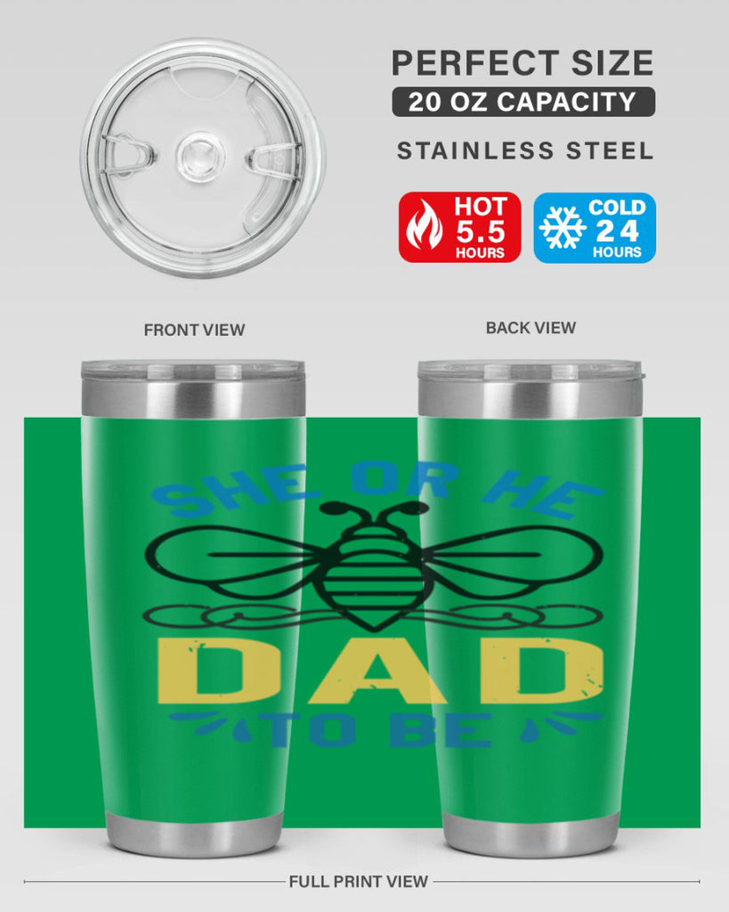 she or he dad to be Style 15#- baby shower- tumbler