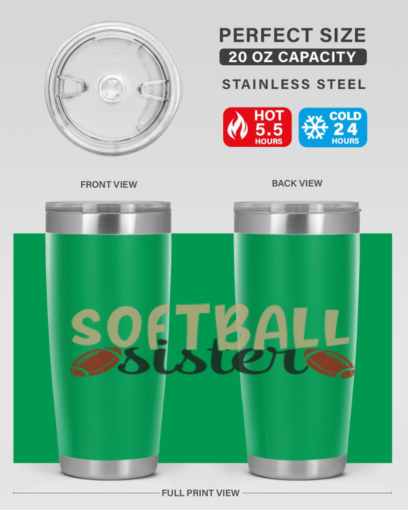 softball sister 2272#- softball- Tumbler