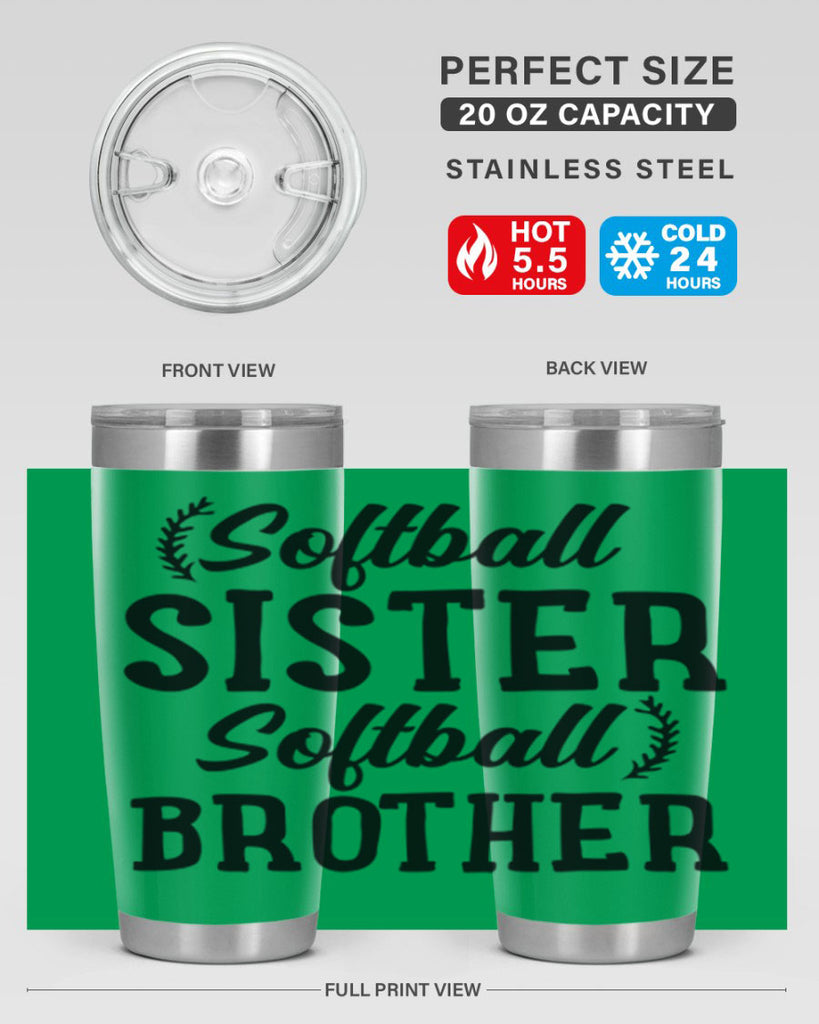 softball sister softball brother 2273#- softball- Tumbler