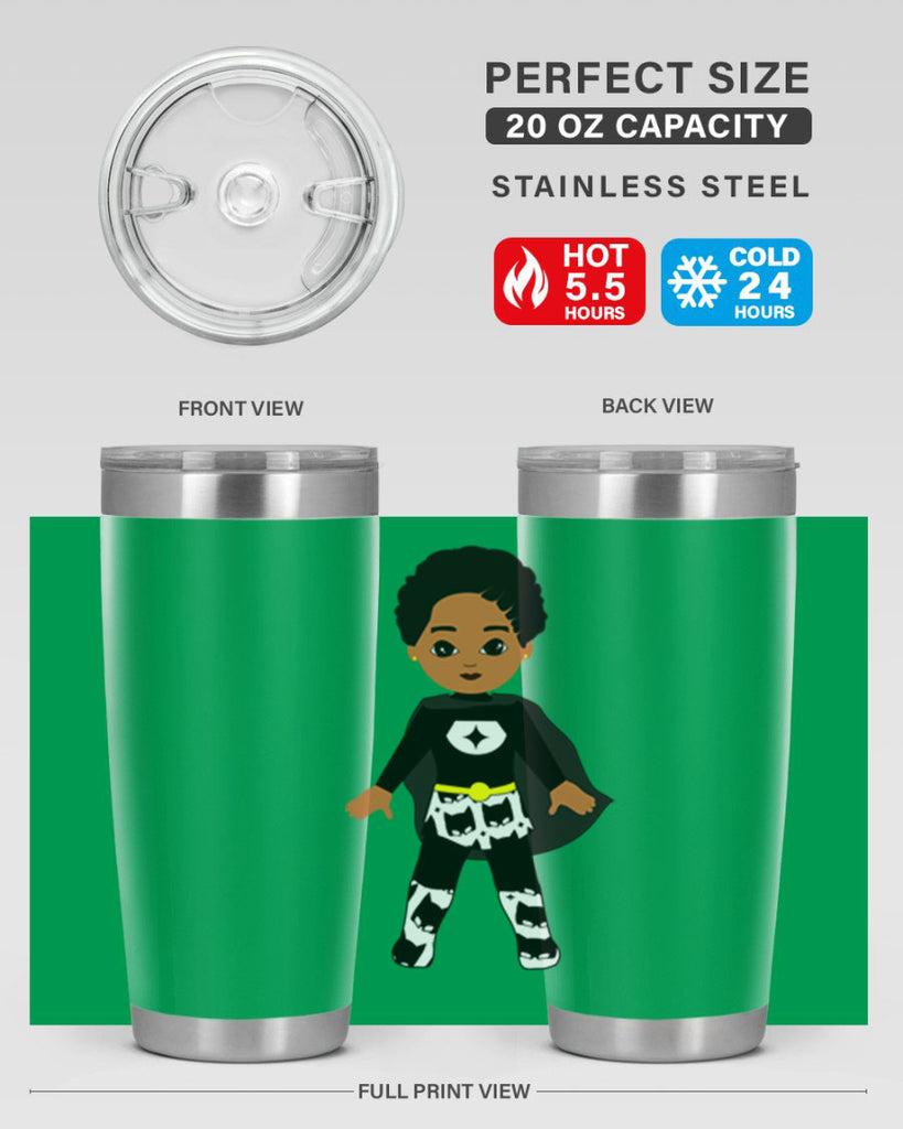 super kid 11#- black men - boys- tumbler