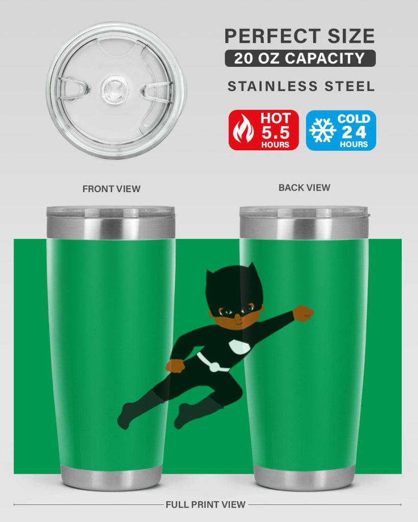 super kid 12#- black men - boys- tumbler