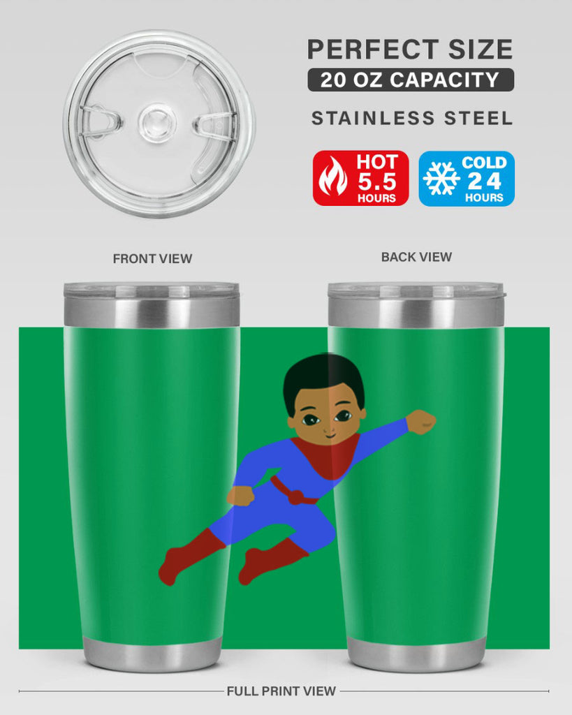 super kid 14#- black men - boys- tumbler