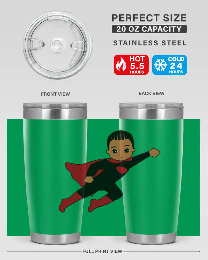 super kid 16#- black men - boys- tumbler