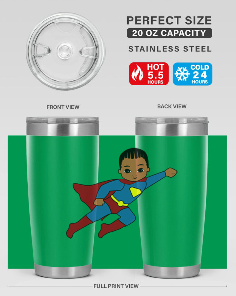 super kid 1#- black men - boys- tumbler