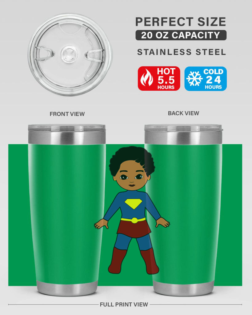 super kid 3#- black men - boys- tumbler