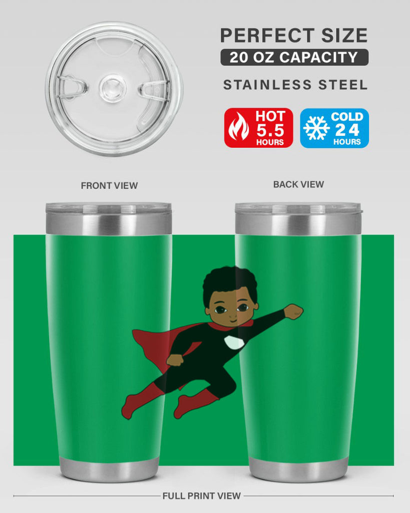 super kid 5#- black men - boys- tumbler