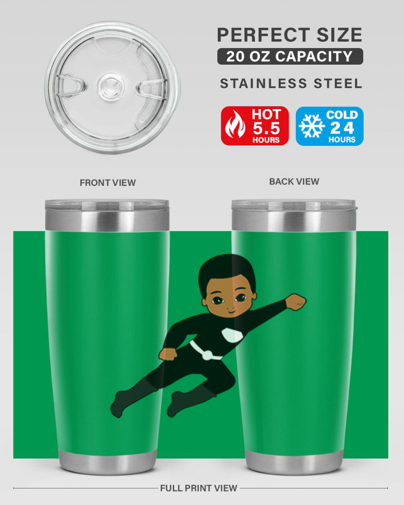 super kid 7#- black men - boys- tumbler