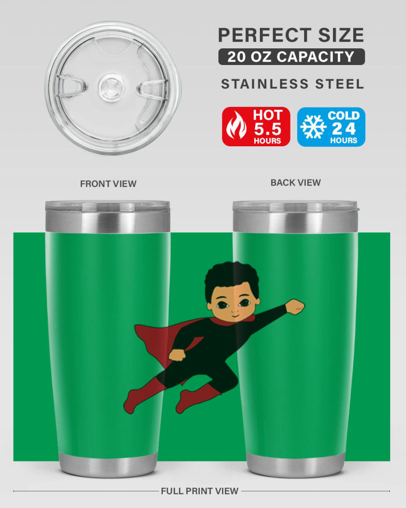 super kid 9#- black men - boys- tumbler