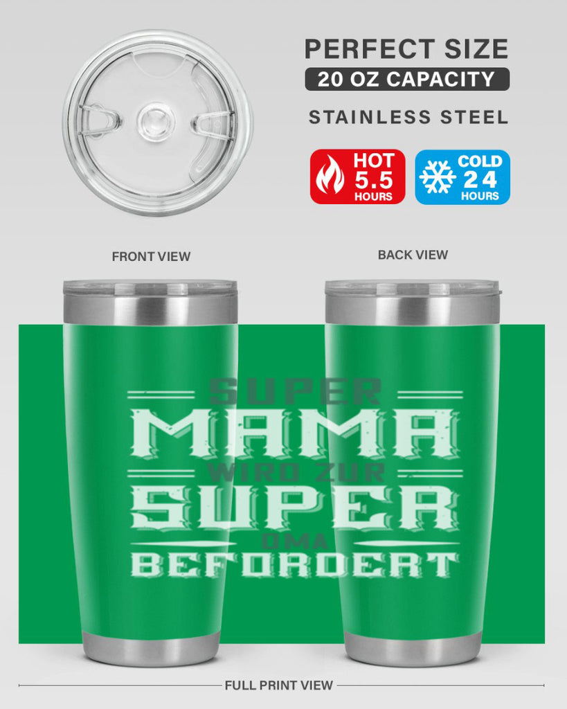 super mama wird zur 9#- grandpa - papa- Tumbler