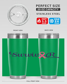 survivor Style 3#- breast cancer- Tumbler