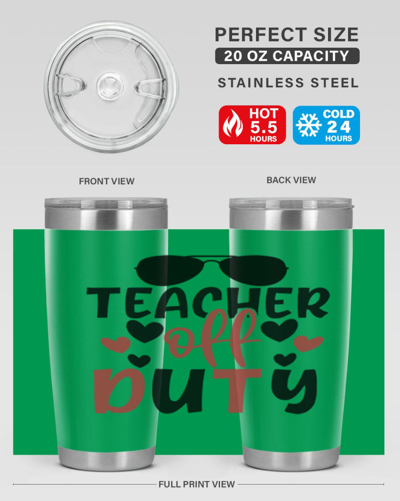 teacher off duty Style 205#- teacher- tumbler