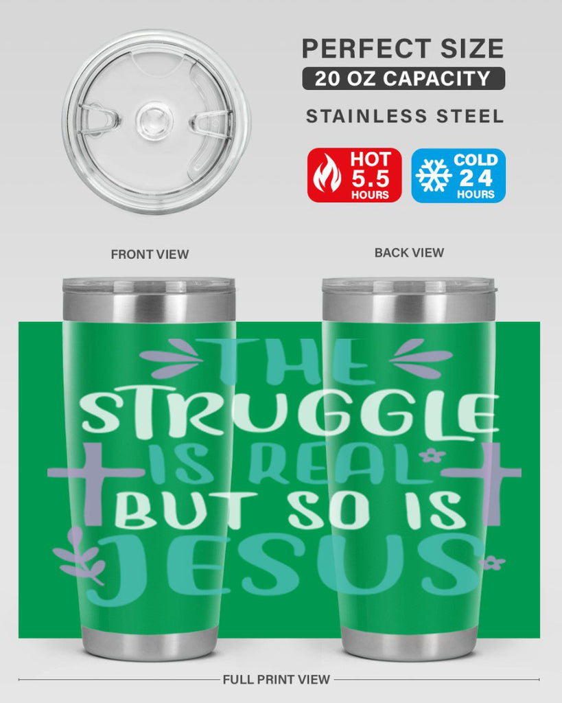 the struggle is real but so is jesusss 3#- easter- Tumbler