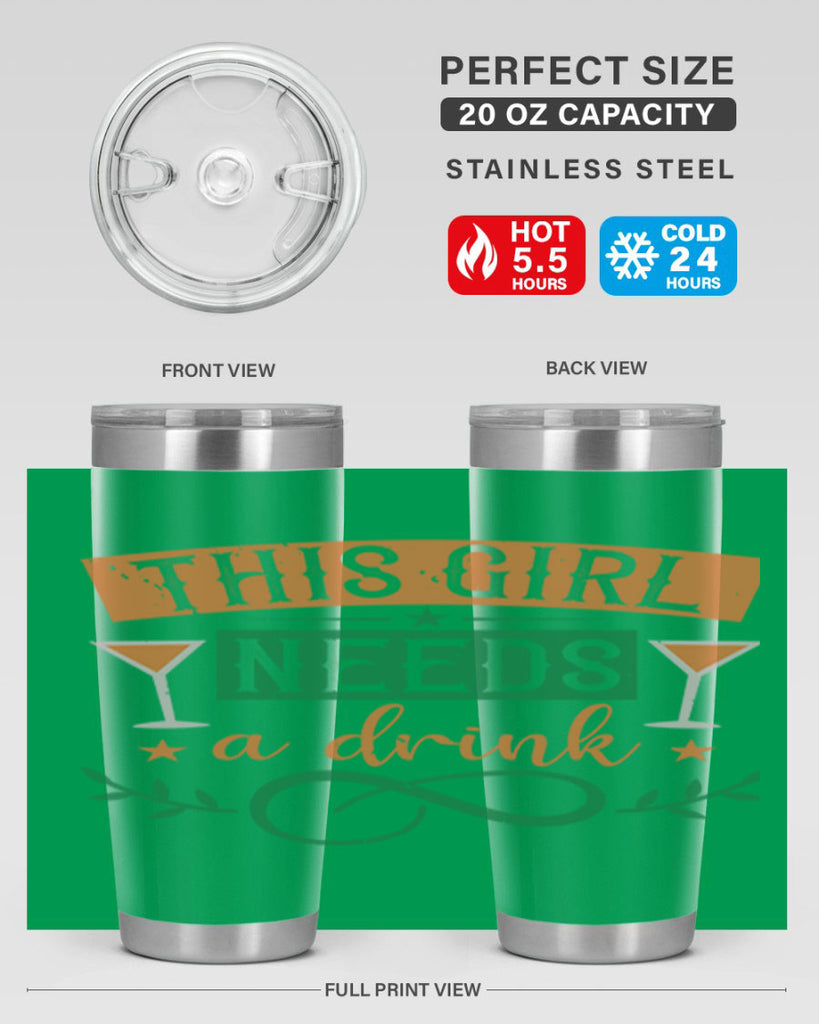 this girl needs a drink 36#- mardi gras- Tumbler