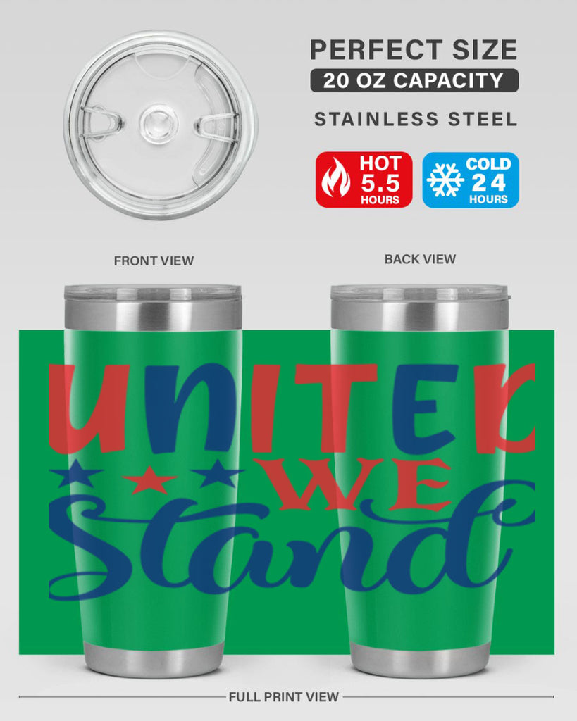 united we stand Style 75#- Fourt Of July- Tumbler