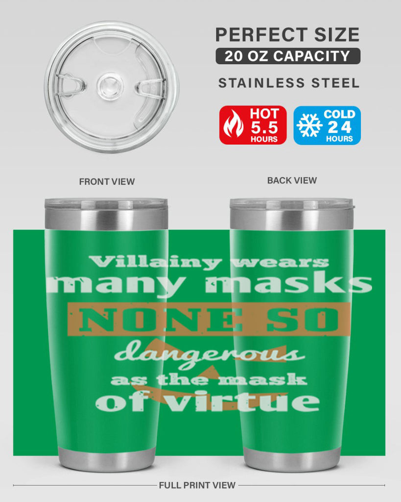villainy wears many masks 124#- halloween- Tumbler