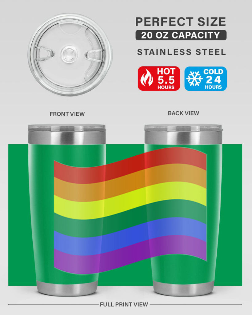 wavy rainbow flag 1#- lgbt- Tumbler