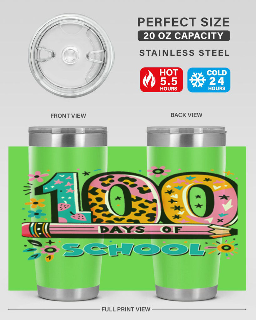 100 days of school lighting 32#- 100 days of school- Tumbler