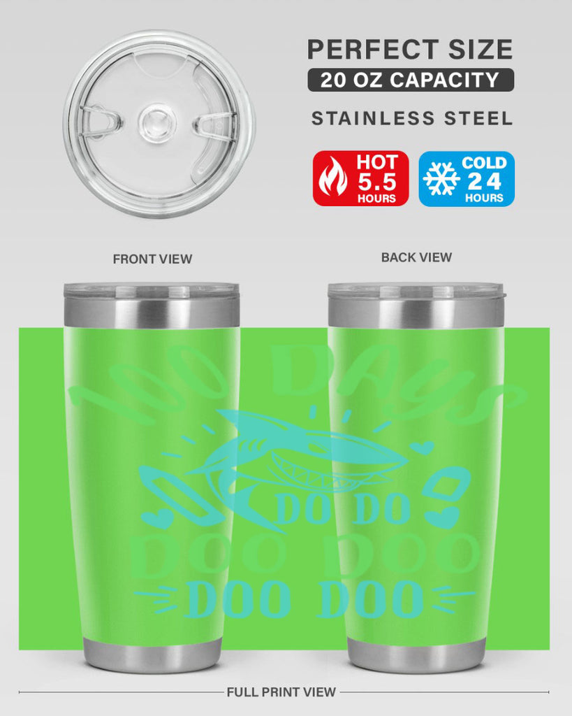 100 days shark doo doo 21#- 100 days of school- Tumbler