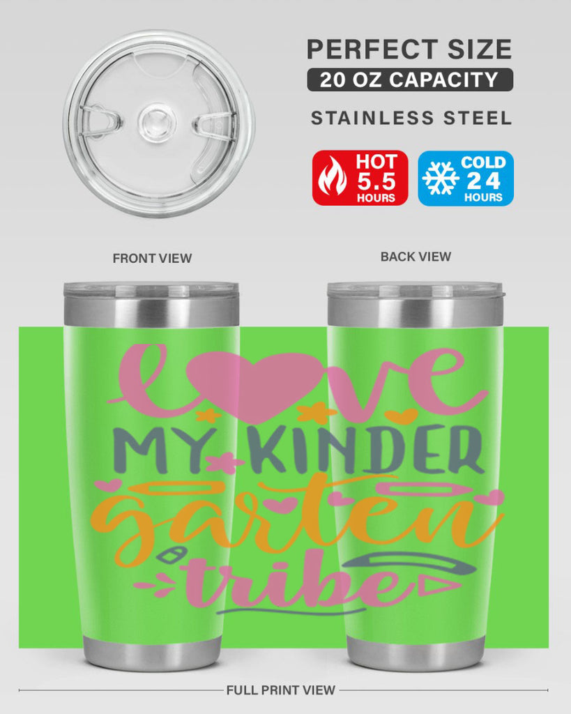 100 love my kinder garten tribe 36#- 100 days of school- Tumbler