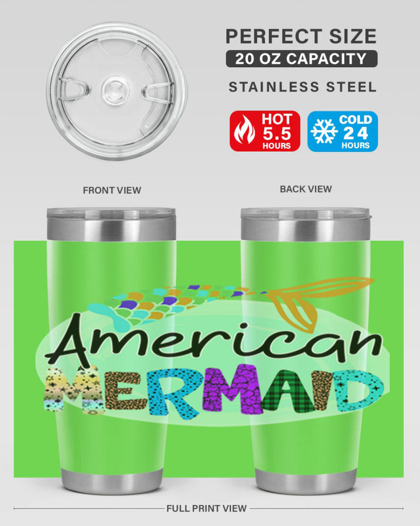 American Mermaid 14#- mermaid- Tumbler