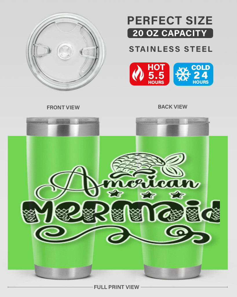 American Mermaid 15#- mermaid- Tumbler
