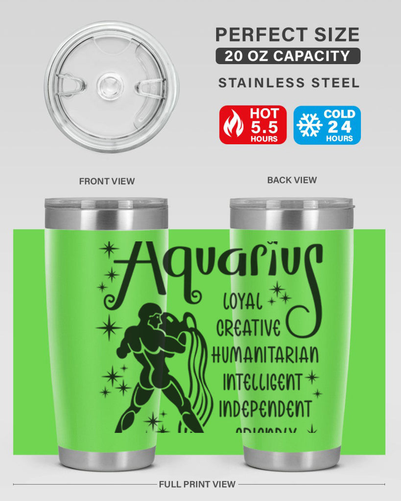 Aquarius 64#- zodiac- Tumbler
