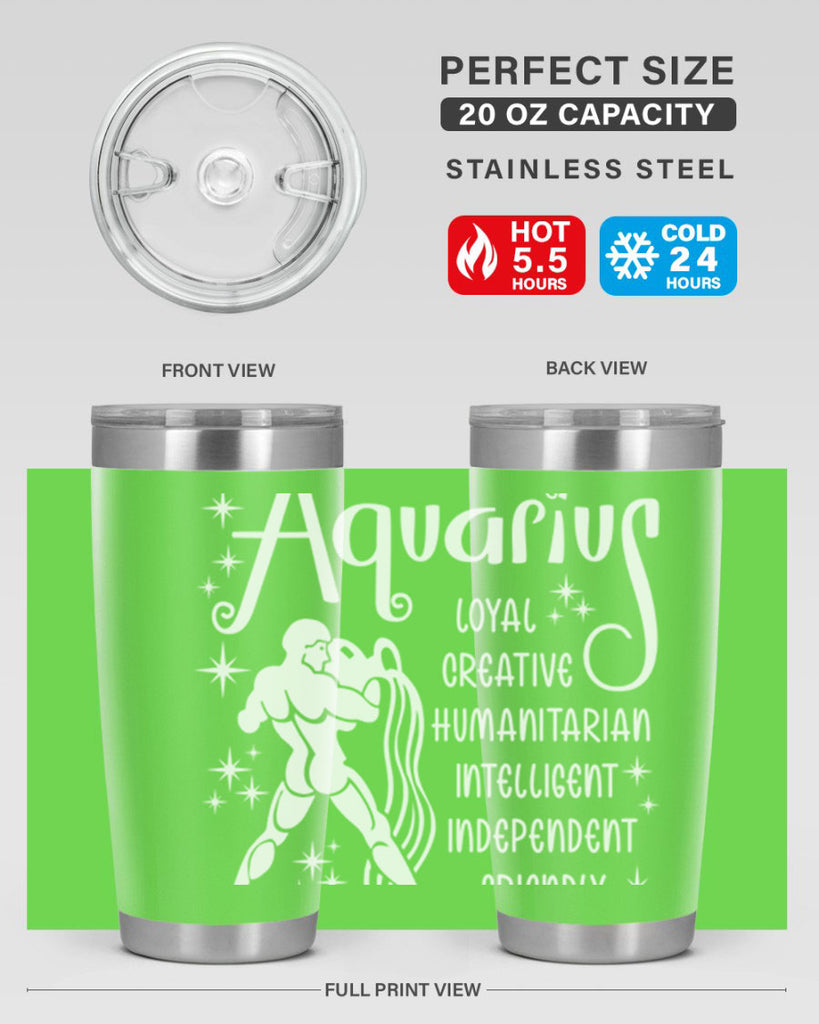 Aquarius 68#- zodiac- Tumbler