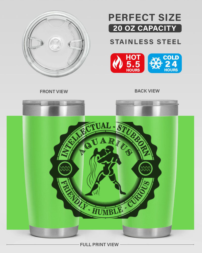 Aquarius balck 44#- zodiac- Tumbler