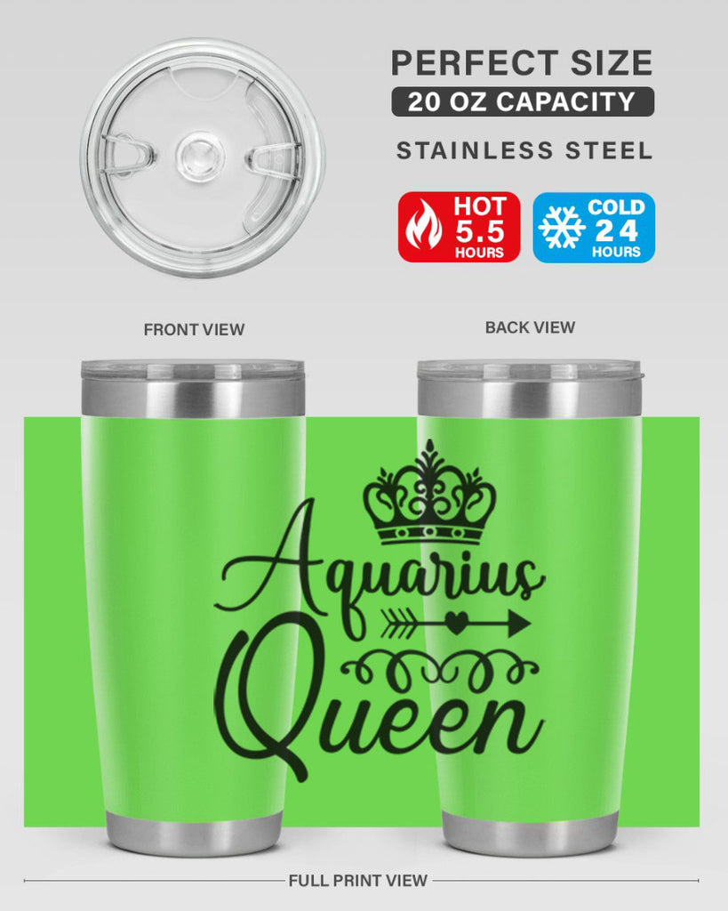 Aquarius queen 74#- zodiac- Tumbler