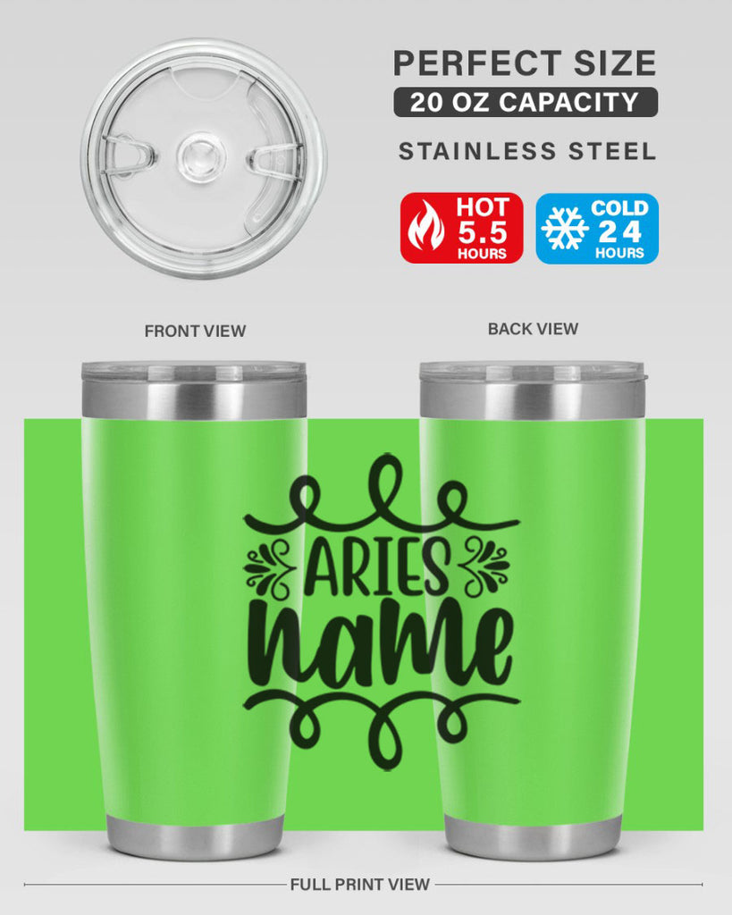 Ariesname 112#- zodiac- Tumbler