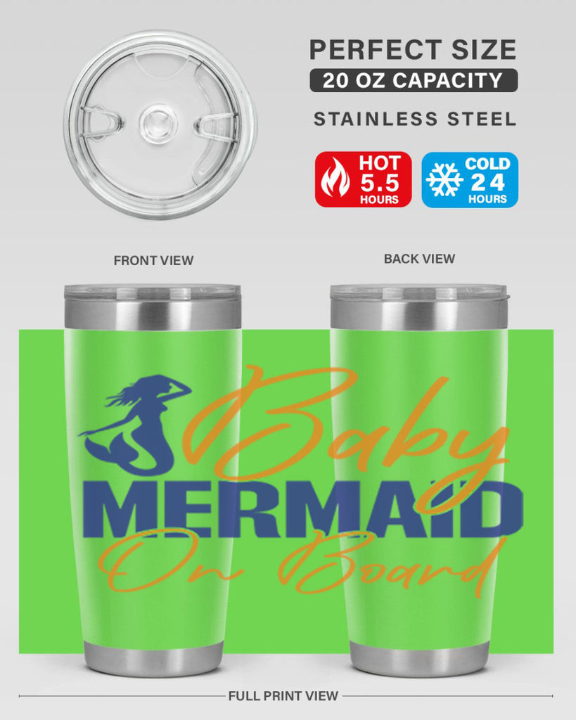 Baby Mermaid on Board 20#- mermaid- Tumbler