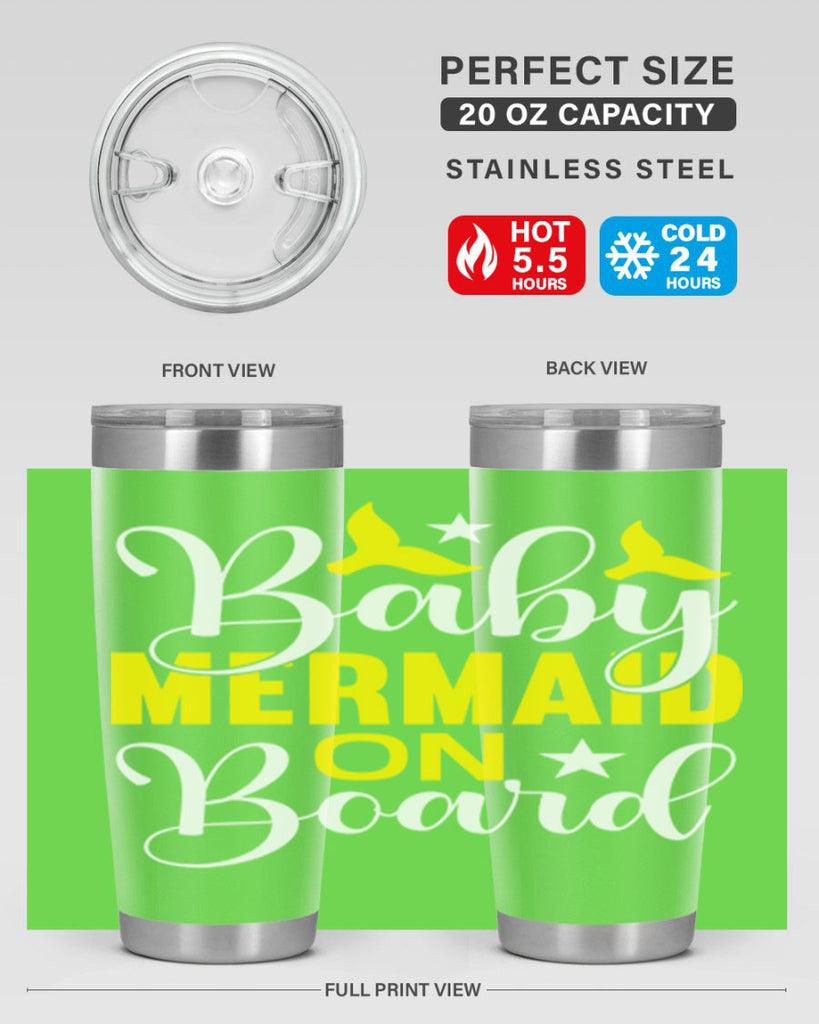 Baby Mermaid on Board 21#- mermaid- Tumbler