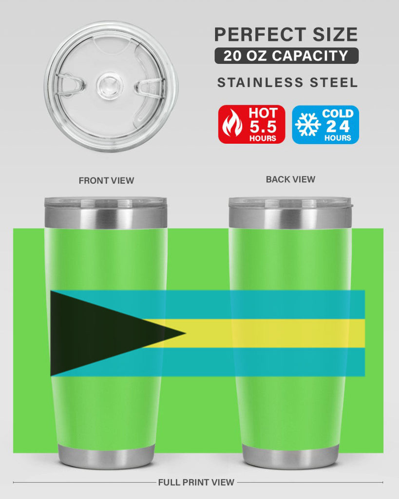 Bahamas 186#- world flags- Tumbler