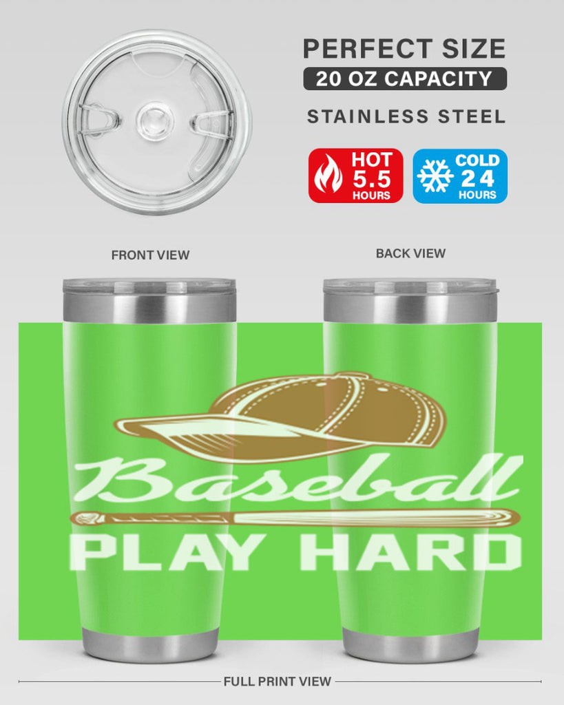 Baseball play 1444#- baseball- Tumbler
