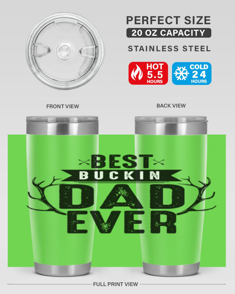 Best Buckin Dad ever 48#- dad- Tumbler