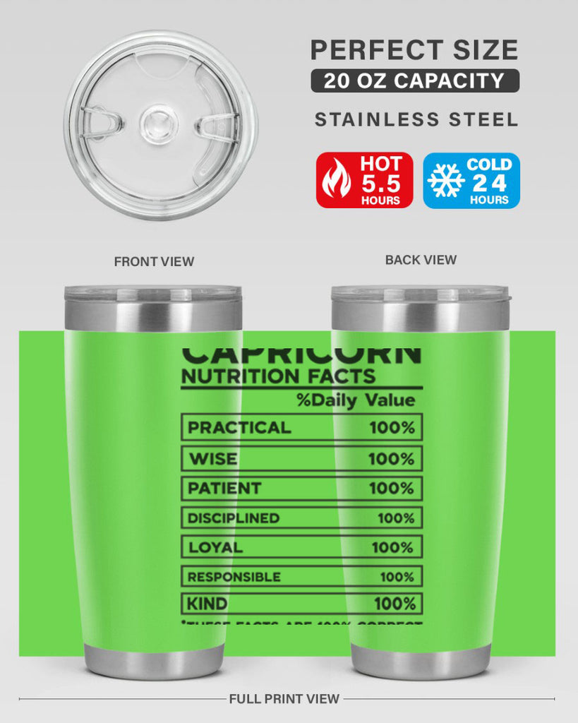 Capricorn Nutrition Facts 185#- zodiac- Tumbler