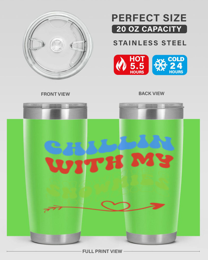 Chillin with my snowmies 42#- winter- Tumbler