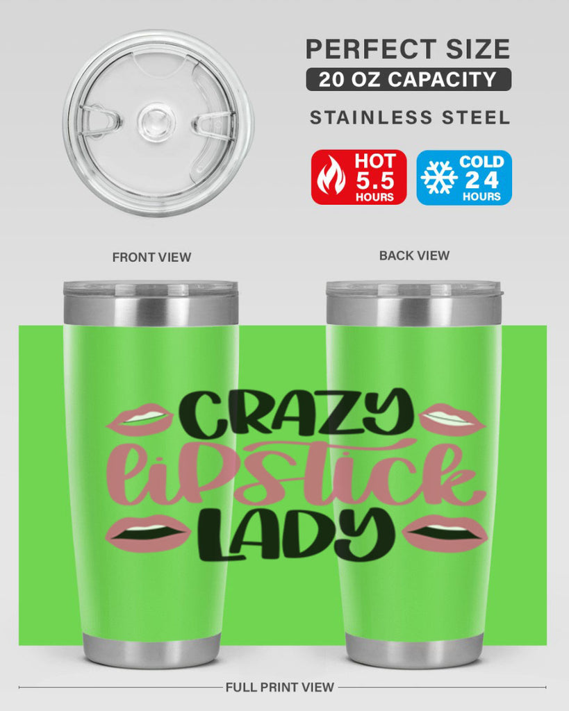 Crazy Lipstick Lady Style 107#- make up- Tumbler