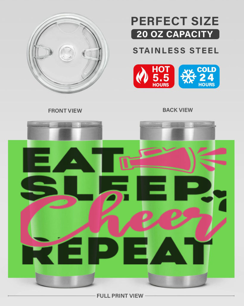 Eat Sleep Cheer Repeate 1315#- cheer- Tumbler
