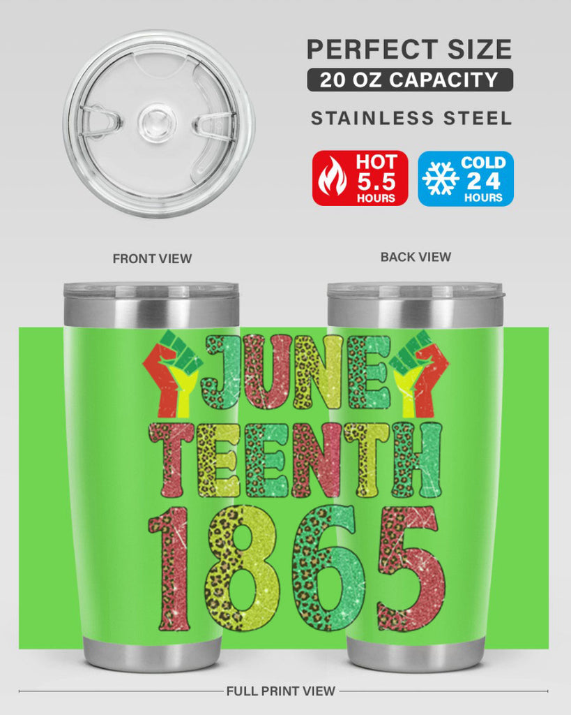 Fist Juneteenth Since 1865 Design Png 10#- Juneteenth- tumbler